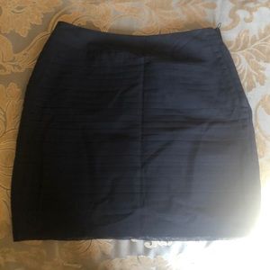 Navy side zip skirt